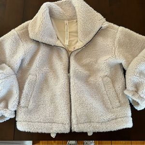 Like new Lululemon white Sherpa jacket, size 4